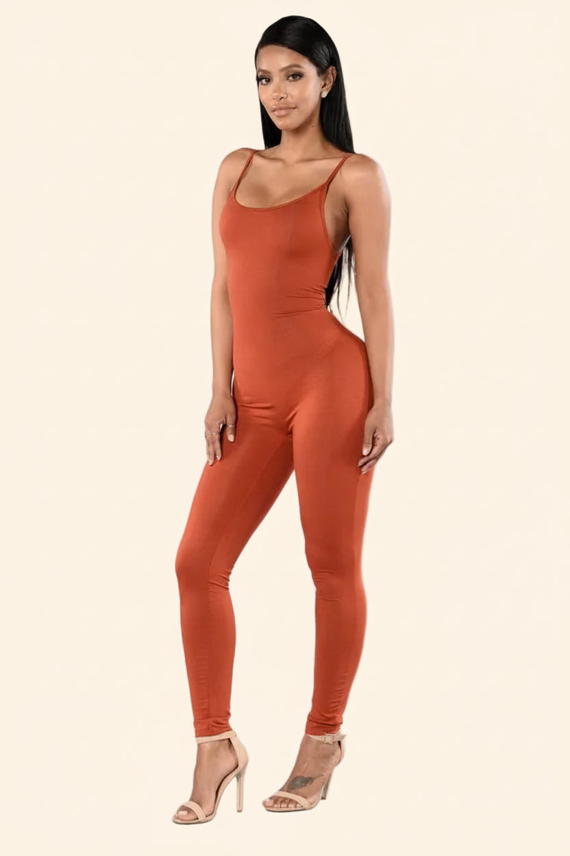 Fashion Sexy Skinny Backless Sling Jumpsuit